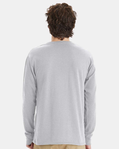 Hanes Unisex Workwear Long Sleeve Pocket T-Shirt W120 #colormdl_Light Steel