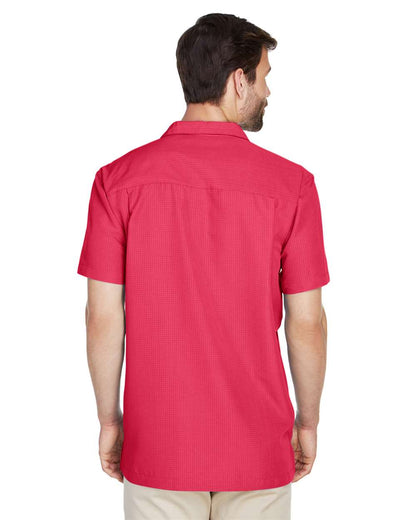 Harriton Men's Barbados Textured Camp Shirt M560 #colormdl_Parrot Red