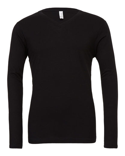 BELLA + CANVAS Unisex Long Sleeve V-Neck Tee 3425 #color_Black