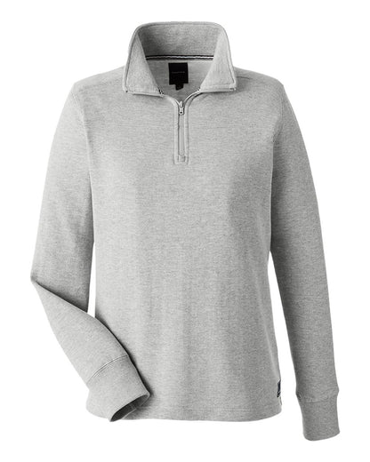 Nautica Women's Anchor Fleece Quarter-Zip Sweatshirt N17397 #color_Oxford Heather