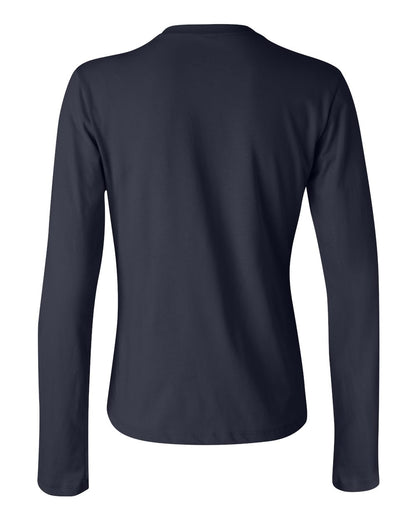 BELLA + CANVAS Women’s Jersey Long Sleeve Tee 6500 #color_Navy