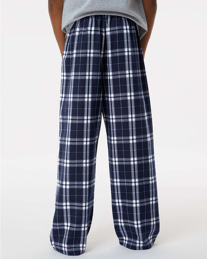 Boxercraft Youth Flannel Pants BY6624 #colormdl_Navy/ Silver