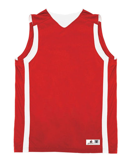 Alleson Athletic Youth B-Core B-Slam Reversible Tank Top 2551 #color_Red/ White