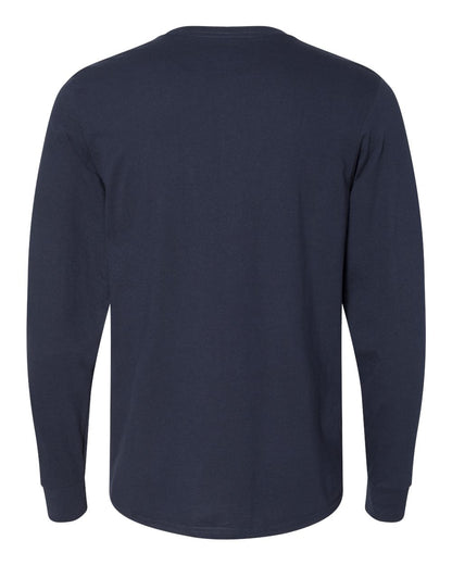 Russell Athletic Unisex Dri Power® CVC Performance Long Sleeve T-Shirt 64LTTM #color_Navy
