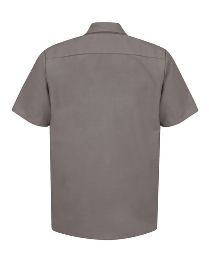 Red Kap Men's Industrial Short Sleeve Work Shirt SP24 #color_Grey
