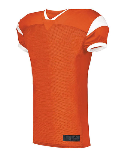 Augusta Sportswear Youth Slant Football Jersey 9583 #color_Orange/ White