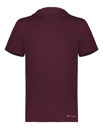 Holloway Men's Hooded T-Shirt Powered by Coolcore 222142 #color_HMaroon
