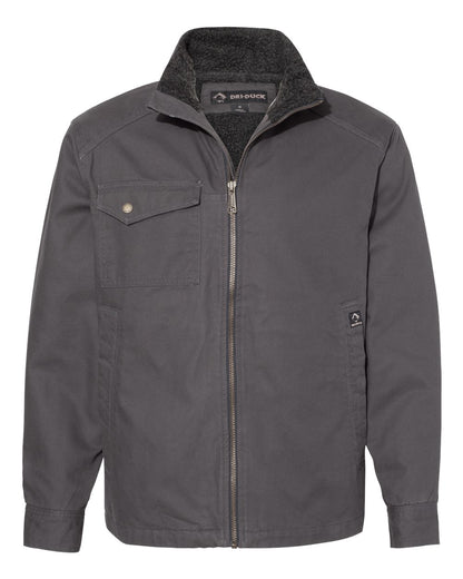 DRI DUCK Endeavor Canyon Cloth™ Canvas Jacket with Sherpa Lining 5037 #color_Charcoal