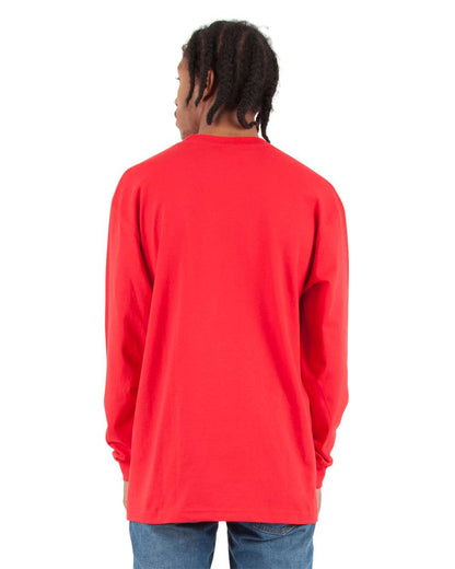 Shaka Wear Men's Max Heavyweight Long Sleeve T-Shirt SHMHLS #colormdl_Red