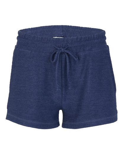 Boxercraft Women's Ribbed Knit Shorts BW6506 #color_Navy