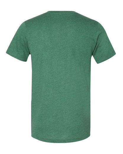 BELLA + CANVAS Heather CVC V-Neck Tee 3005CVC #color_Heather Grass Green