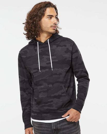 Independent Trading Co. Unisex Lightweight Hooded Sweatshirt AFX90UN #colormdl_Black Camo