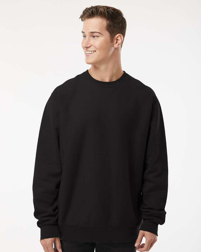 Independent Trading Co. Unisex Legend Premium Heavyweight Cross-Grain Crewneck Sweatshirt IND5000C #colormdl_Black
