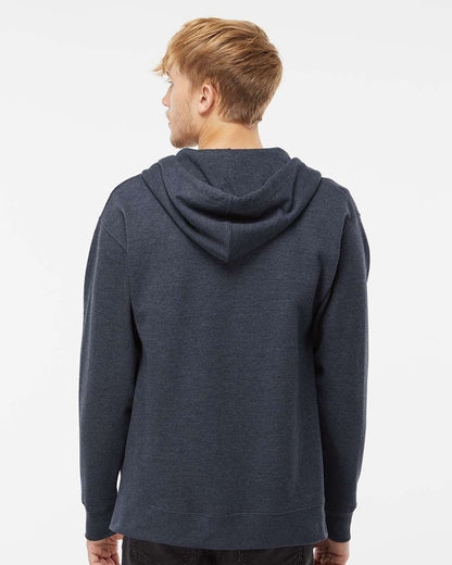 Independent Trading Co. Unisex Midweight Full-Zip Hooded Sweatshirt SS4500Z #colormdl_Classic Navy Heather