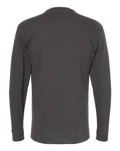 M&O Unisex Gold Soft Touch Long Sleeve T-Shirt 4820 #color_Charcoal