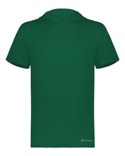 Holloway Men's Hooded T-Shirt Powered by Coolcore 222142 #color_Dark Green