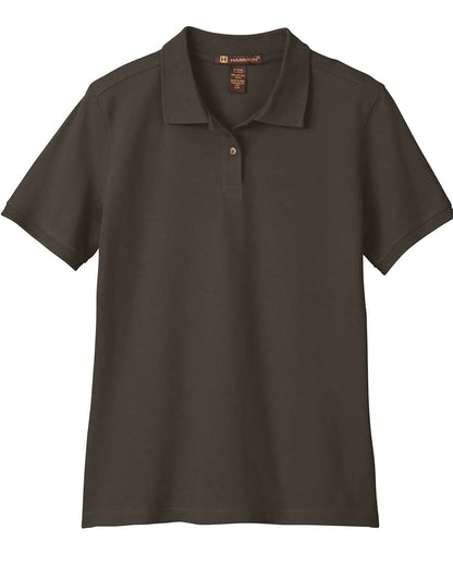 Harriton Women's Cotton Polo M200W #color_Black