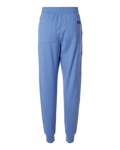 Jaanuu Women's Rubi Ultrasoft Scrub Joggers W40001 #color_Ceil Blue