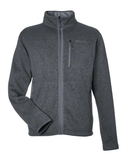 Marmot Men's Drop Line Fleece Jacket M16223 #color_Steel Onyx Heather