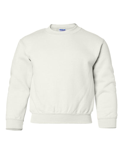 Gildan Youth Heavy Blend™ Crewneck Sweatshirt 18000B #color_White
