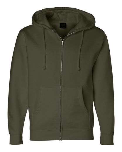 Independent Trading Co. Heavyweight Full-Zip Hooded Sweatshirt IND4000Z #color_Army