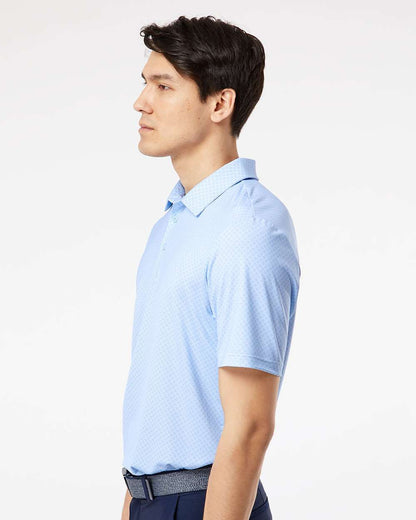 Adidas Men's Ultimate365 Diamond Dot Print Polo A498 #colormdl_Glow Blue/ White/ Navy