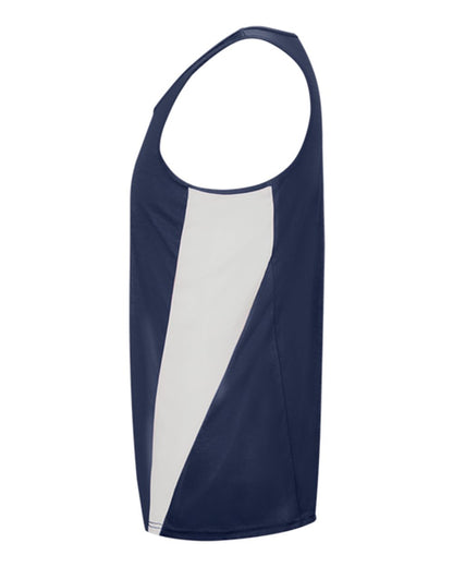 Alleson Athletic Youth Stride Singlet 2667 #color_Navy/ White