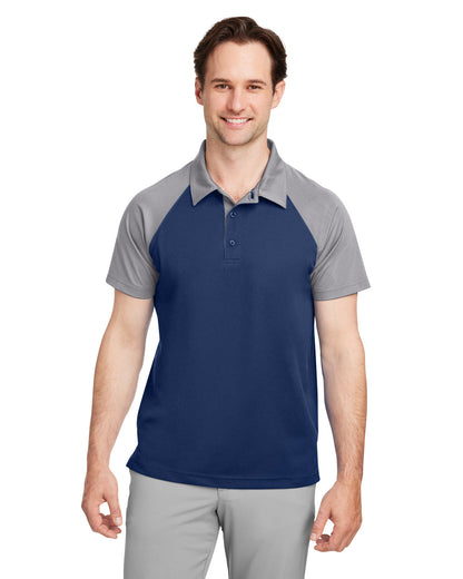 Team 365 Men's Command Snag-Protection Colorblock Polo TT21C #color_SP DK NV / SP GRP