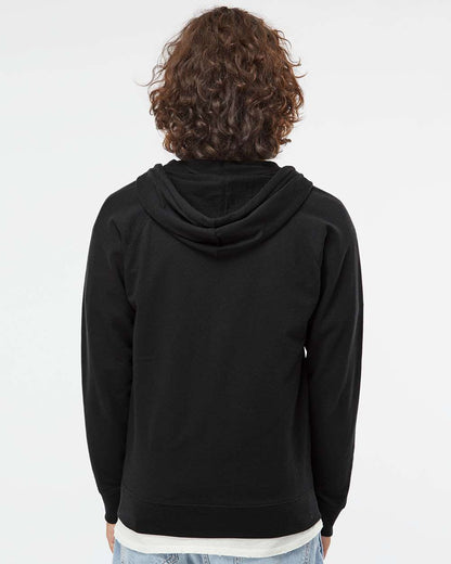 Independent Trading Co. Icon Lightweight Loopback Terry Full-Zip Hooded Sweatshirt SS1000Z #colormdl_Black