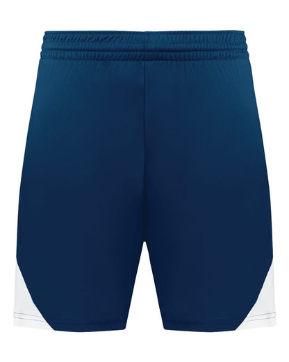 Augusta Sportswear Youth Step-Back Basketball Shorts 1737 #color_Navy/ White