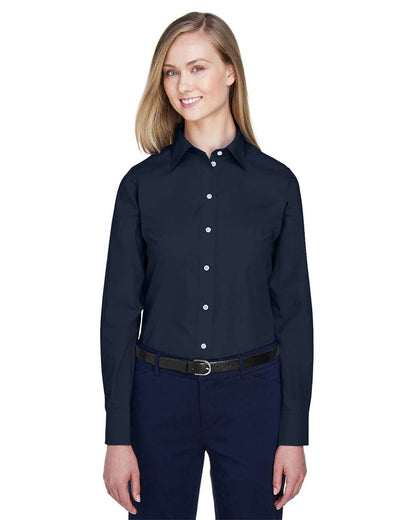 Devon & Jones Women's Crown Collection® Broadcloth Woven Dress Shirt D620W #colormdl_Navy