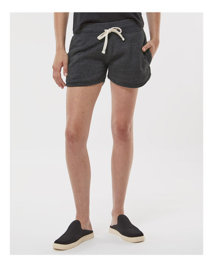 J. America Women's Fleece Shorts 8856 #colormdl_Black Triblend