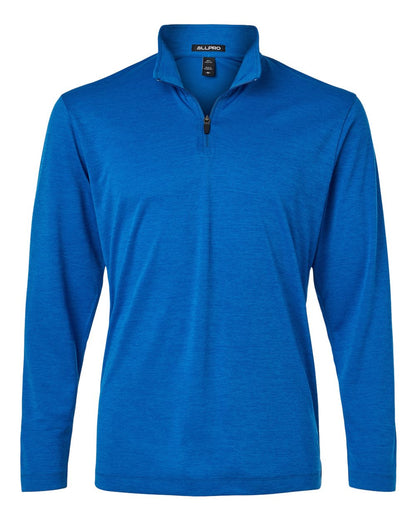 AllPro Men's Pro-Lock Performance Mélange Quarter-Zip Pullover 4HM700 #color_Royal Melange