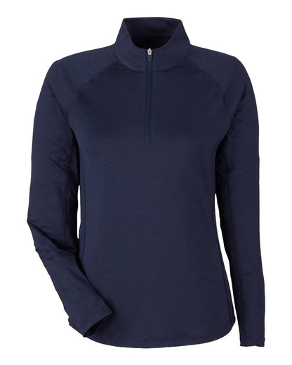 Puma Golf Women's You-V Quarter-Zip Pullover 625902 #color_Deep Navy