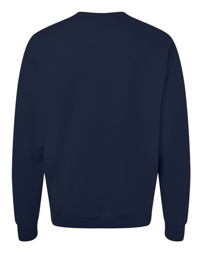 JERZEES Unisex Ultimate CVC Crewneck Sweatshirt IC48MR #color_J. Navy