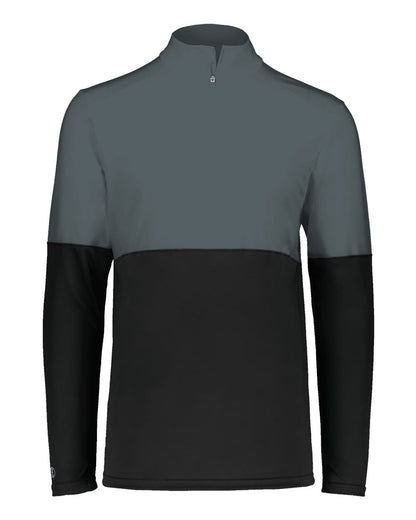 Holloway Youth Momentum Team Quarter-Zip Pullover 223600 #color_Black/ Iron