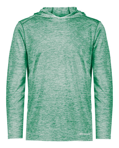 Holloway Men's Electrify CoolCore® Hooded Sweatshirt 222589 #color_Kelly Heather