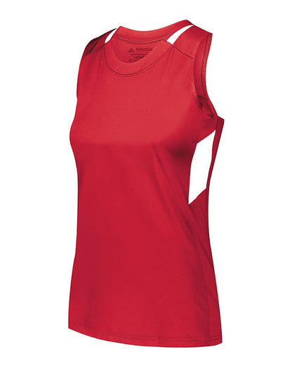 Augusta Sportswear Women's Crossover Tank Top 2436 #color_Red/ White