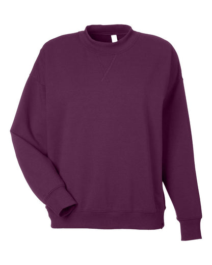 Glyder Women's Vintage Oversized Pullover Sweatshirt PDP6789 #color_Mulberry