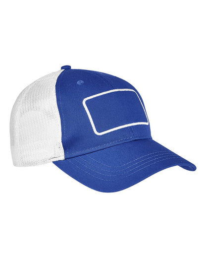 Big Accessories Patch Trucker Cap BA656T #color_Royal/ White/ White