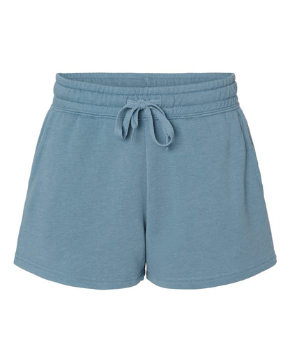 Independent Trading Co. Women’s Lightweight California Wave Wash Fleece Shorts PRM20SRT #color_Misty Blue