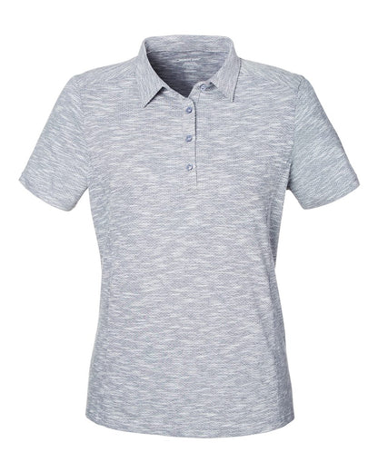 North End Women's Eclipse Jacquard Polo NE115W #color_Black Heather