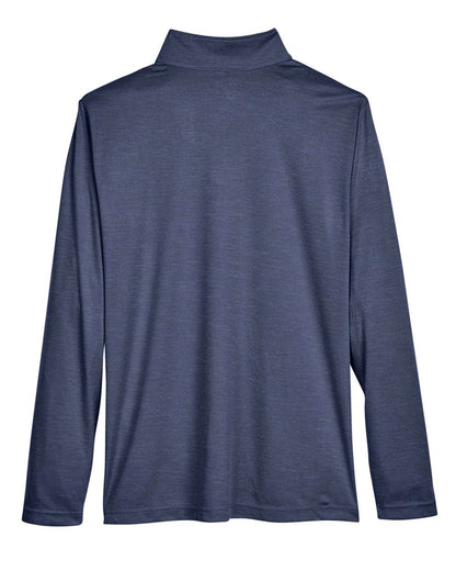Team 365 Men's Zone Sonic Heather Performance Quarter-Zip Pullover TT31H #color_Sport Dark Navy Heather