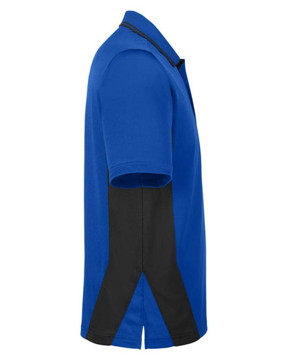 Harriton Men's Flash Snag Protection Plus IL Colorblock Polo M386 #color_True Royal/ Black
