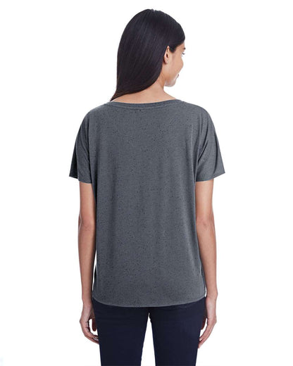 Threadfast Apparel Women's Tri-Blend Fleck V-Neck T-Shirt 203FV #colormdl_Charcoal Fleck