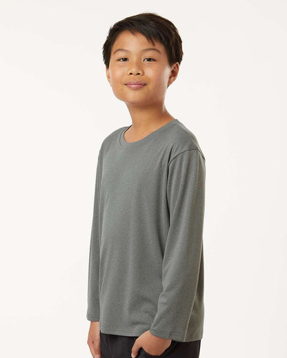 AllPro Youth Pro-Lock Performance Long Sleeve T-Shirt 48400Y #colormdl_Heather Granite