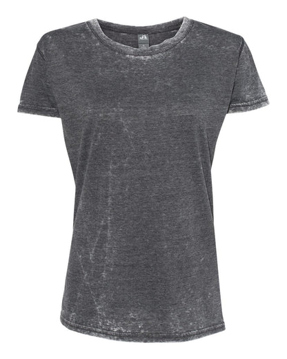 J. America Women’s Zen Jersey T-Shirt 8116 #color_Dark Smoke