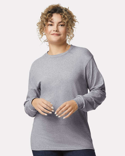 Gildan Unisex Ultra Cotton® Long Sleeve T-Shirt 2400 #colormdl_Sport Grey