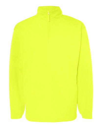 Badger Performance Fleece Quarter-Zip Pullover 1480 #color_Safety Yellow