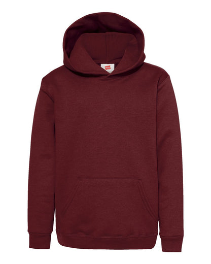 Hanes Youth EcoSmart® Hooded Sweatshirt P473 #color_Maroon